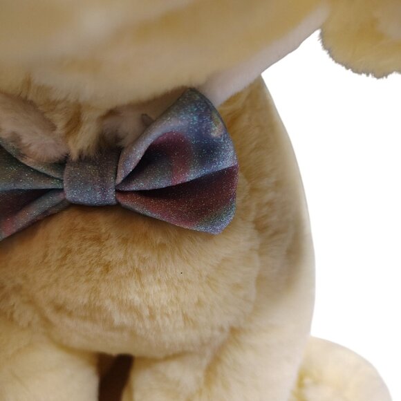 FAO Schwarz Yellow Plush Puppy Dog Labrador Bunny Ears Bowtie Stuffed Animal 12" - Picture 6 of 16